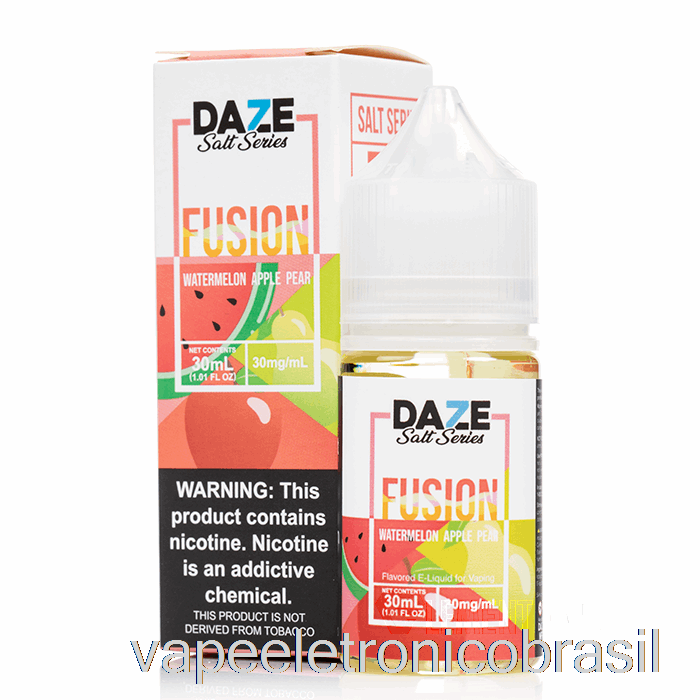 Vape Eletronico Melancia Maçã Pêra - 7 Daze Sais - 30ml 30mg